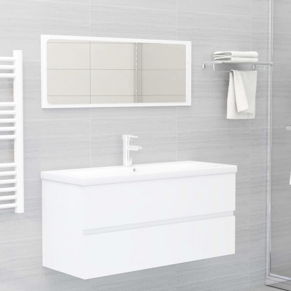 Mueble con lavabo aglomerado blanco M 3