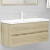 Mueble con lavabo madera de ingeniería roble Sonoma 1