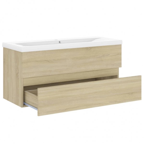 Mueble con lavabo madera de ingeniería roble Sonoma M 5