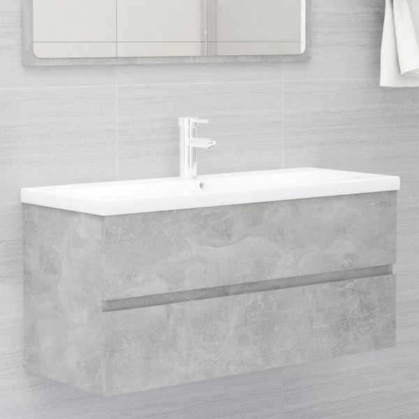 Mueble con lavabo madera de ingeniería gris hormigón D