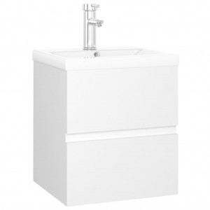 Mueble con lavabo aglomerado blanco brillante H