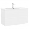 Mueble con lavabo aglomerado blanco 2