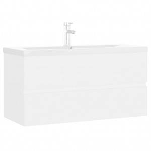 Mueble con lavabo blanco brillante aglomerado H