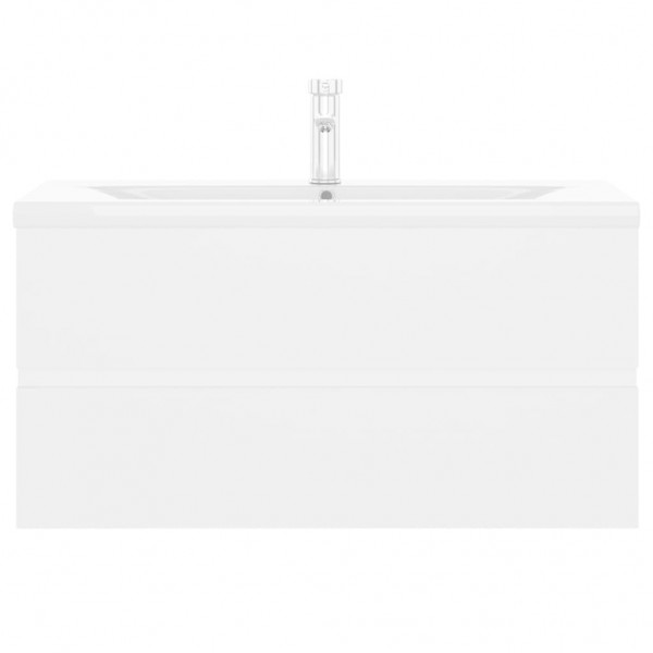 Mueble con lavabo blanco brillante aglomerado M 4