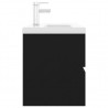 Mueble con lavabo aglomerado negro 3