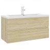 Mueble con lavabo aglomerado roble Sonoma 2