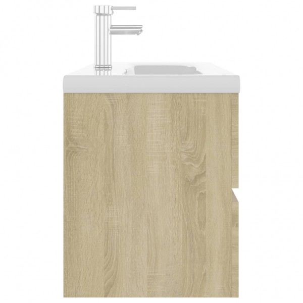 Mueble con lavabo aglomerado roble Sonoma M 5