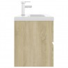 Mueble con lavabo aglomerado roble Sonoma 5