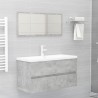 Mueble con lavabo madera de ingeniería gris hormigón 3
