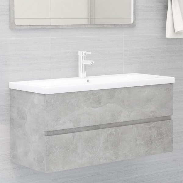 Mueble con lavabo madera de ingeniería gris hormigón D