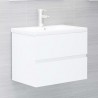 Conjunto de muebles de baño aglomerado blanco 3