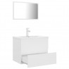 Conjunto de muebles de baño aglomerado blanco 5