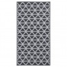 Alfombra de exterior PP negro 80x150 cm 2