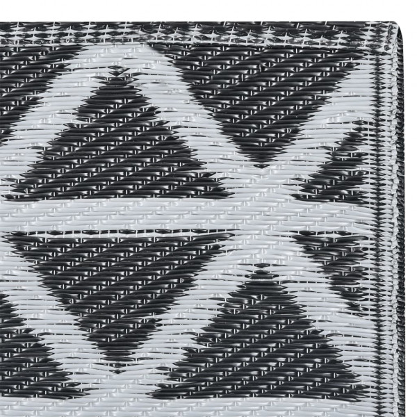 Alfombra de exterior PP negro 190x290 cm M 4