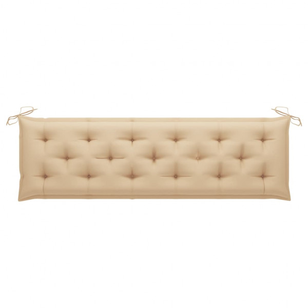 Cojines de banco de jardín 2 uds tela Oxford beige 180x50x7 cm M 4