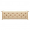 Cojines de banco de jardín 2 uds tela Oxford beige 180x50x7 cm 4