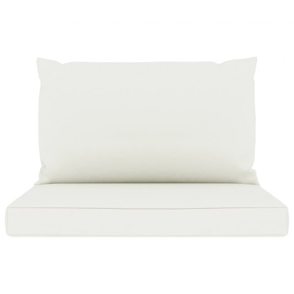 Almofadas para paletes 2 unidades tecido Oxford branco creme M 3