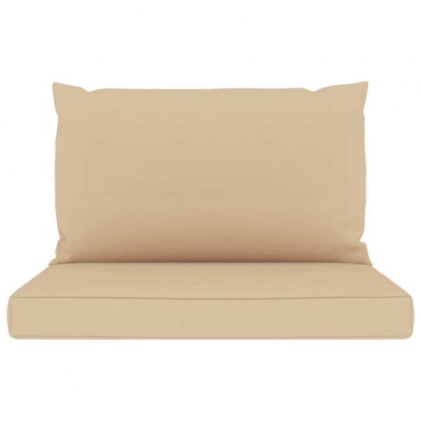 Cojines para palets 2 unidades tela Oxford beige M 3
