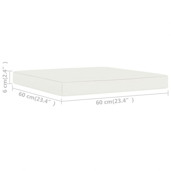 Cojín para sofá de palets tela Oxford crema 60x60x8 cm M 5