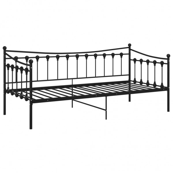 Estructura de sofá cama de metal negro 90x200 cm M 5