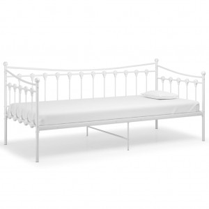 Estructura de sofá cama de metal blanco 90x200 cm H