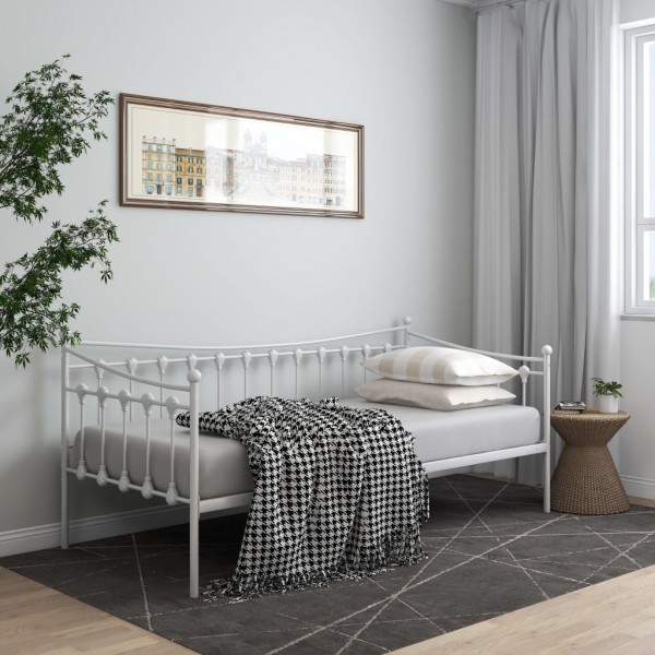 Sofá-cama 90x200 cm metal branco M 3