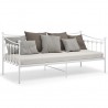 Sofá-cama 90x200 cm metal branco 4