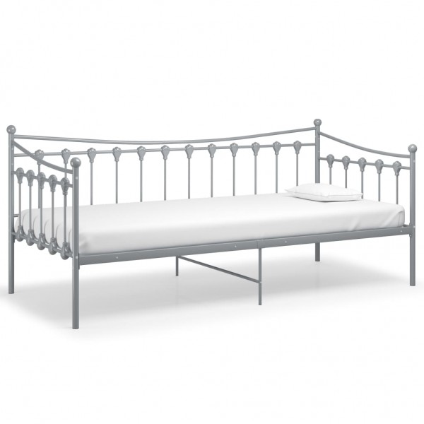 Sofá-cama 90x200 cm metal cinzento M 2