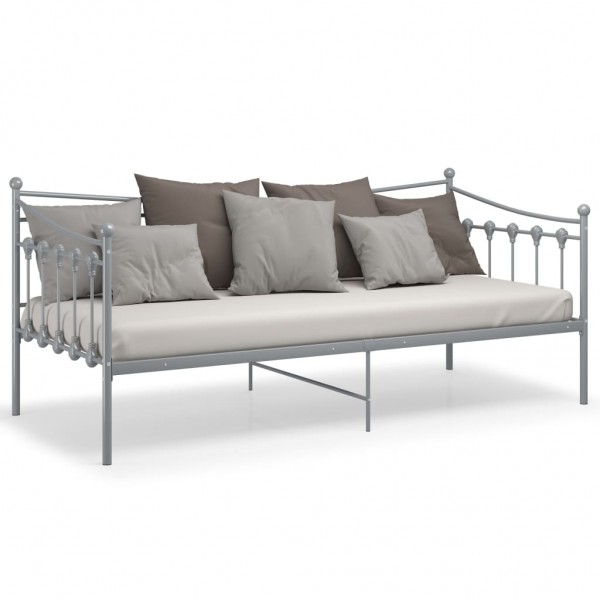 Estructura de sofá cama de metal gris 90x200 cm M 4