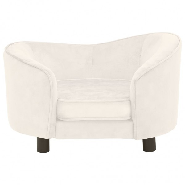 Sofá para cães 69x49x40 cm pelúcia cor creme M 3
