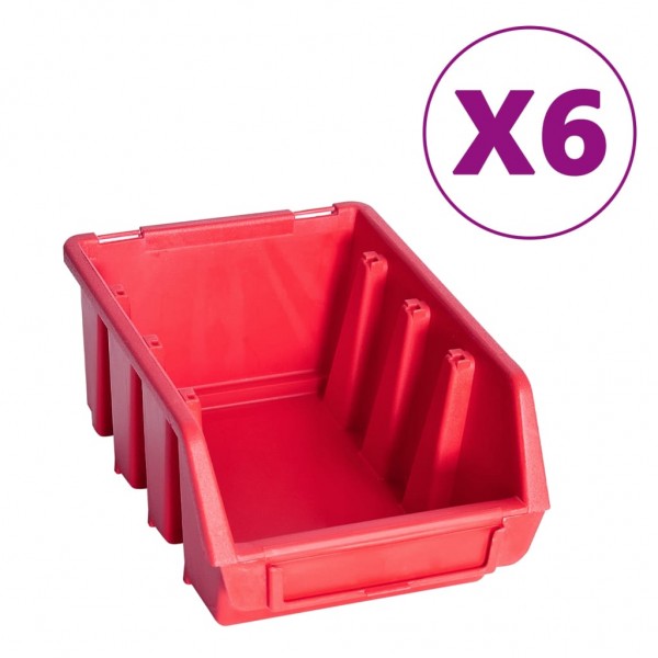 39 pcs kit caixas arrumação com painéis parede vermelho e preto M 3
