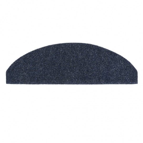 Tapetes de escada autoadesivos 10 peças 65x21x4 cm azul semicircular grande M 5