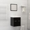 Lavabo empotrado con grifo cerámica blanco 42x39x18 cm 2