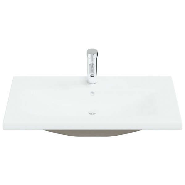 Lavabo empotrado con grifo cerámica blanco 81x39x18 cm M 3