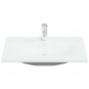Lavabo empotrado con grifo cerámica blanco 81x39x18 cm 3