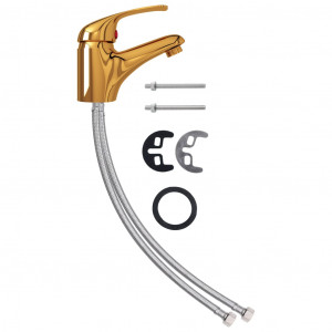 Torneira misturadora de lavatório 13x10 cm dourado H