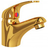 Grifo mezclador de lavabo dorado 13x10 cm 3