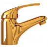 Grifo mezclador de lavabo dorado 13x10 cm 4
