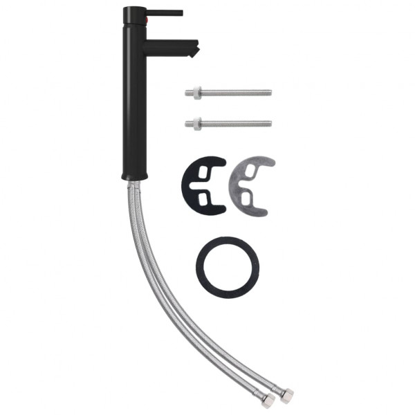 Grifo mezclador de cuarto de baño negro 12x30 cm M 2