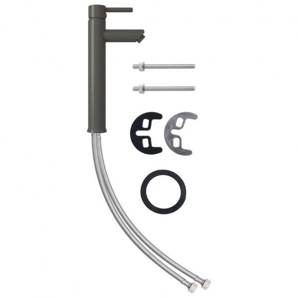 Grifo mezclador de cuarto de baño gris 12x30 cm M 2