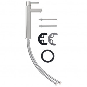 Torneira misturadora para casa de banho 12x30 cm prata H