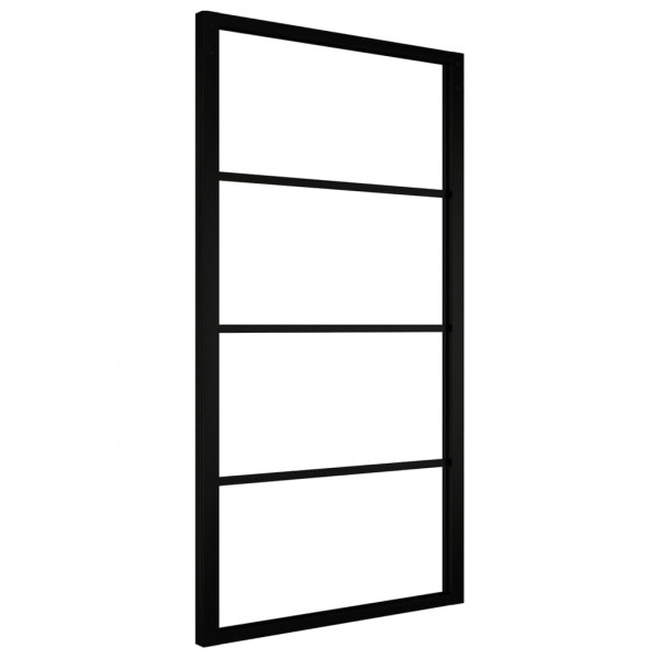 Puerta corredera aluminio y ESG vidrio negra 102.5x205 cm M 2