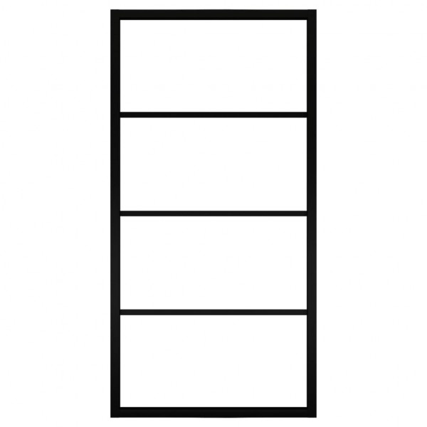 Puerta corredera aluminio y ESG vidrio negra 102.5x205 cm M 4