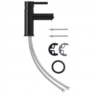 Grifo para lavabo de baño acabado negro 130x176 mm H