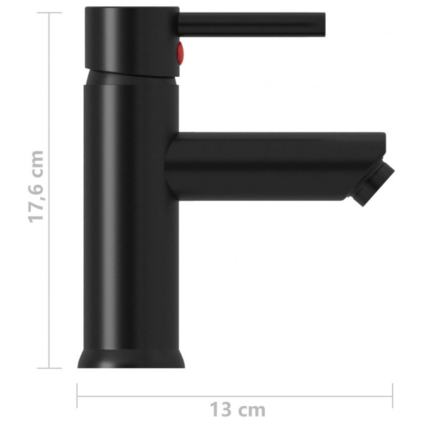 Grifo para lavabo de baño acabado negro 130x176 mm M 5