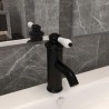 Grifo para lavabo de baño negro 130x180 mm 1