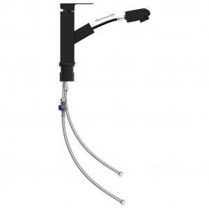 Torneira extraível p/ lavatório casa de banho 157x172 mm preto H