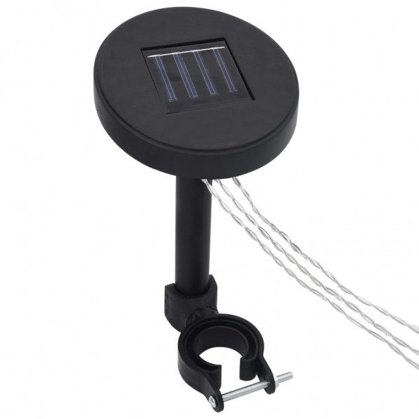 Cenador doble techo y tira luz LED gris taupe 3x3x2.7m 180 g/m² M 5