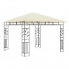 Gazebo c/ mosquiteiro e cordões luzes LED 3x3x2.73m creme 2