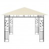 Gazebo c/ mosquiteiro e cordões luzes LED 3x3x2.73m creme 3